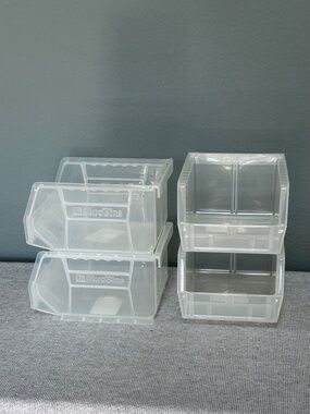 The Container Store: Small Storage Plastic Bins. Set of 4